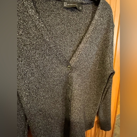 NY Collection Sweaters - NY Collection Women's Charcoal Cardigan
